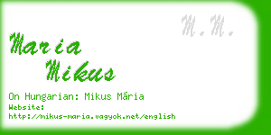 maria mikus business card