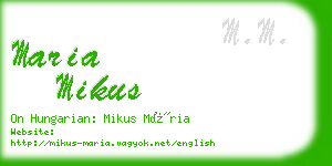 maria mikus business card